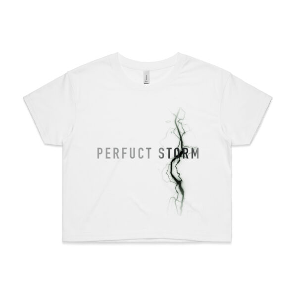 White Lightning design - Womens Crop Tee Thumbnail