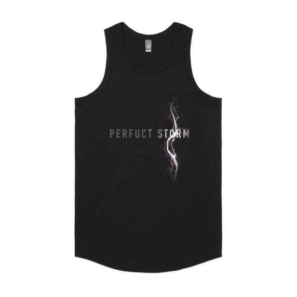 Black Lightning design - Mens Authentic Singlet Thumbnail
