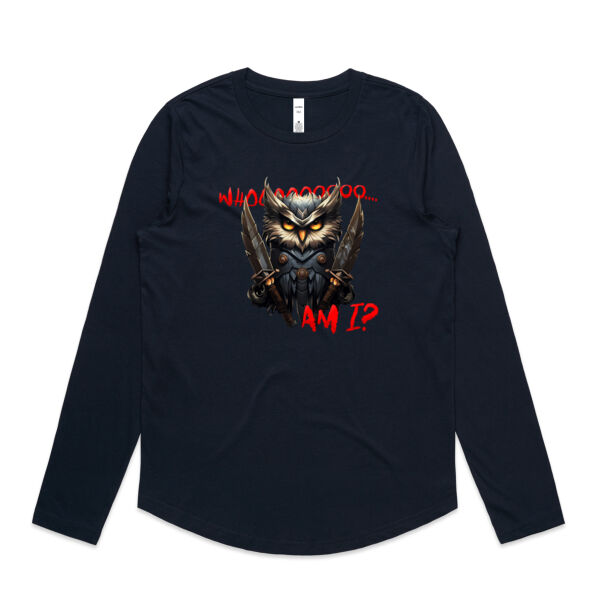 Anonymous Pointy Nocturnal Bird of Prey - AS Colour Womens Curve Longsleeve Tee Thumbnail